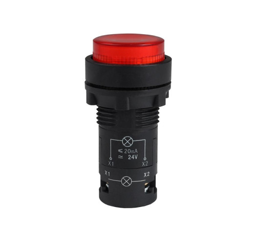 Кнопка с подсветкой OptiSignal Compact D22 С7-PL-B401 красн. 1НЗ 24В AC/DC XB7NW34B2 КЭАЗ 362086