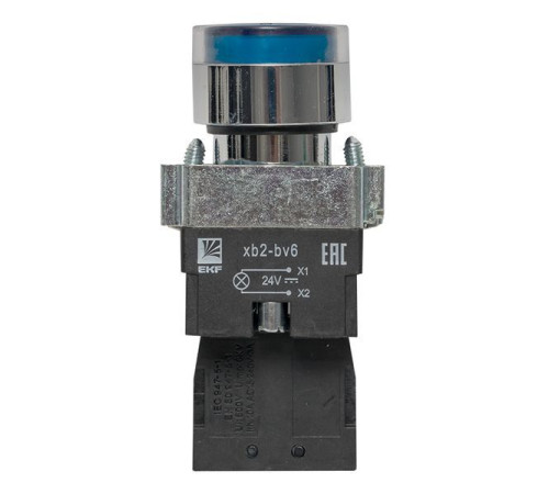 Кнопка BW61 с подсветкой 24В син. NO PROxima EKF xb2-bw61-24