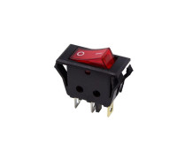 Выключатель клавишный 250В 15А (3с) ON-OFF красн. с подсветкой (RWB-413; SC-788) Rexant 36-2225