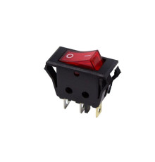 Выключатель клавишный 250В 15А (3с) ON-OFF красн. с подсветкой (RWB-413; SC-788) Rexant 36-2225