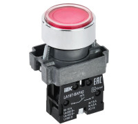 Кнопка LA167-BAF42 d22мм 1р красн. IEK BBT20-BAF42-2-22-67-K04