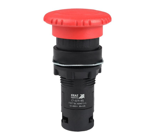 Кнопка аварийного останова OptiSignal Compact D22 С7-ESTR-401 красн. 1НЗ XB7ES542P КЭАЗ 362129