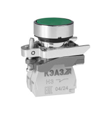 Кнопка КМЕ4510мС зел. 1но+0нз цилиндр IP54 КЭАЗ 354449