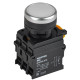 Кнопка d22мм 1НО+1НЗ MASTER с подсветкой и фиксацией бел. IEK MI-BT60-11TD-3-11-K01