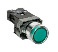 Кнопка BA31 с подсветкой 230В зел. NO IP65 PROxima EKF xb2-bw31-230-65