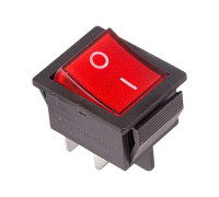 Выключатель клавишный 250В 16А (4с) ON-OFF красн. с подсветкой (RWB-502 SC-767 IRS-201-1) (инд. упак.) Rexant 36-2330-1