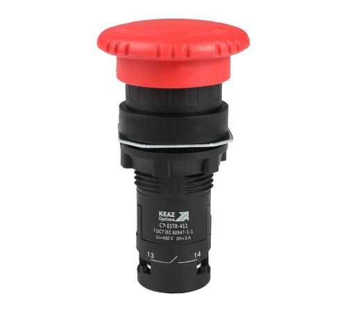 Кнопка аварийного останова OptiSignal Compact D22 С7-ESTR-411 красн. 1НО+1НЗ XB7ES545P КЭАЗ 362131