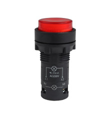 Кнопка с подсветкой OptiSignal Compact D22 С7-PL-M410 красн. 1НО 230В AC XB7NW34M1 КЭАЗ 362101