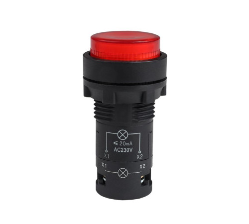 Кнопка с подсветкой OptiSignal Compact D22 С7-PL-M410 красн. 1НО 230В AC XB7NW34M1 КЭАЗ 362101