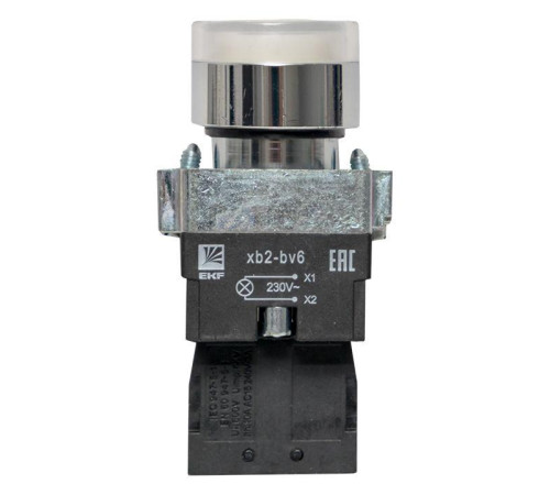Кнопка BA21 с подсветкой 230В бел. NO PROxima EKF xb2-bw21-230 Кнопка BA21 с подсветкой 230В бел. NO PROxima EKF xb2-bw21-230