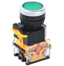 Кнопка D8-11T d22мм 1з+1р с фиксацией зел. IEK BBT30-11T-3-21-K06
