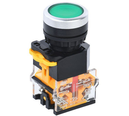Кнопка D8-11T d22мм 1з+1р с фиксацией зел. IEK BBT30-11T-3-21-K06