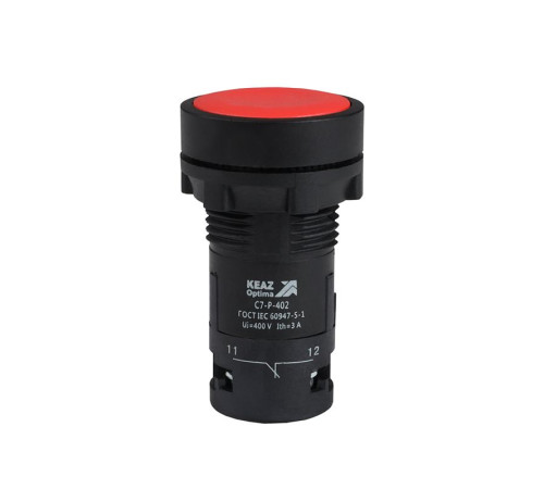 Кнопка OptiSignal Compact D22 С7-P-402 красн. 2НЗ XB7NA44 КЭАЗ 362039