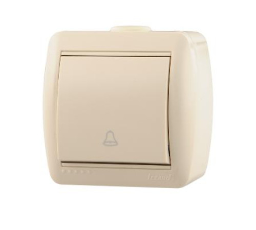 Кнопка звонка ОП Nata крем. LEZARD 710-0300-103