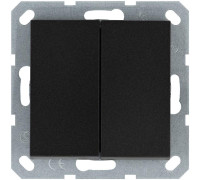 Кнопка 2-кл. 10А IP20 с переключающим контактом механизм антрацит Jasmart G3020B