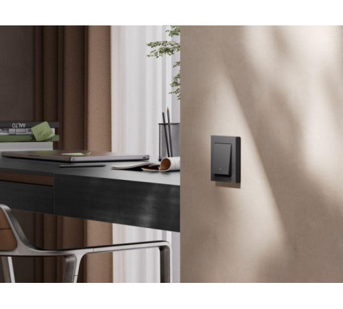 Выключатель 1-кл. AtlasDesign Smart 10А (сх. 1) L+N с подсветкой Zigbee механизм карбон SE ATN001013Z