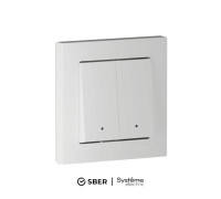 Выключатель 2-кл. AtlasDesign Smart 10А (сх. 5) L+N с подсветкой Zigbee механизм бел. SE ATN000153Z