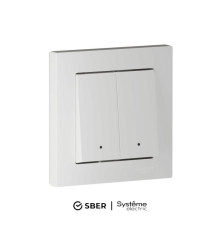 Выключатель 2-кл. AtlasDesign Smart 10А (сх. 5) L+N с подсветкой Zigbee механизм бел. SE ATN000153Z