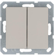 Кнопка 2-кл. 10А IP20 с переключающим контактом механизм тауп Jasmart G3020T