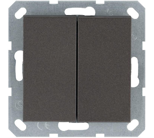 Кнопка 2-кл. 10А IP20 с переключающим контактом механизм мокко Jasmart G3020Z