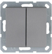 Кнопка 2-кл. 10А IP20 с переключающим контактом механизм алюм. Jasmart G3020S