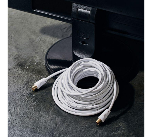 Шнур TV Plug - TV Jack 10м бел. Rexant 18-0007