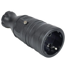 Розетка переносная OMEGA РБп14-1-0м IP20 черн. IEK OM-KR20-16-20-P1-00-K02