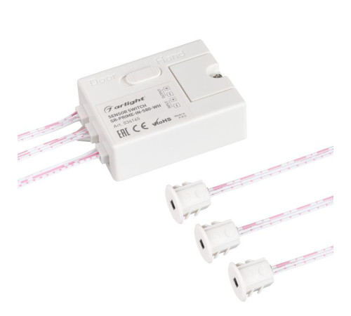Датчик-ИК SR-PRIME-IN-S80-WH (12-24В 96-192Вт DOOR/HAND) (IP20 пластик) Arlight 036165