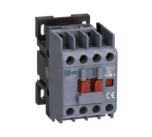 Контактор 18А 230В AC АС3 АС4 1НО+1НЗ КМ-102 DEKraft 21916DEK