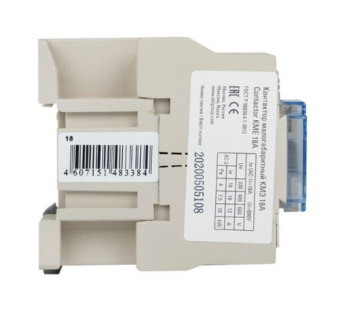 Контактор КМЭ 18А кат. 24В AC 1НО PROxima EKF ctr-s-18-24