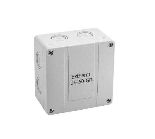 Коробка распределительная 110х110х67мм IP66 в комплекте с клеммным рядом 5х6кв.мм 41А сер. Extherm JB-60-GR