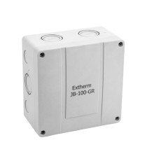 Коробка распределительная 140х140х76мм IP66 в комплекте с клеммным рядом 10х10кв.мм 76А сер. Extherm JB-100-GR