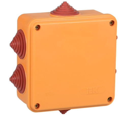 Коробка распаячная огнестойкая ПС 100х100х50 6P 4кв.мм IP55 6 вводов IEK UKF30-100-100-050-6-4-09