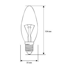 Лампа накаливания MIC B FR 40Вт E14 Camelion 9864