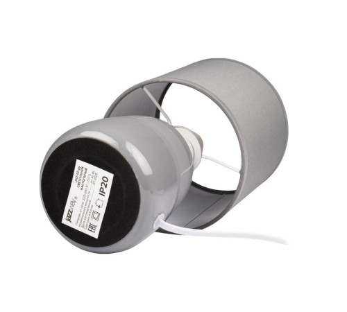 Светильник настольный JH2-02-gy E14 IP20 130х130х255мм керамика; ткань; PVC-пластик сер. JazzWay 5062320