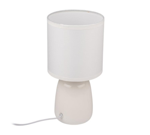 Светильник настольный JH2-02-wh E14 IP20 130х130х255мм керамика; ткань; PVC-пластик бел. JazzWay 5062313