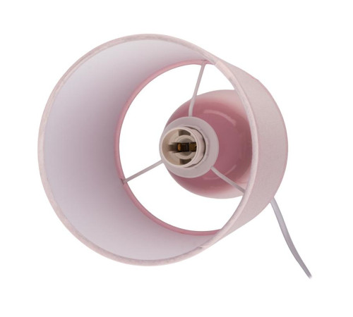 Светильник настольный JH2-02-pk E14 IP20 130х130х255мм керамика; ткань; PVC-пластик роз. JazzWay 5062337