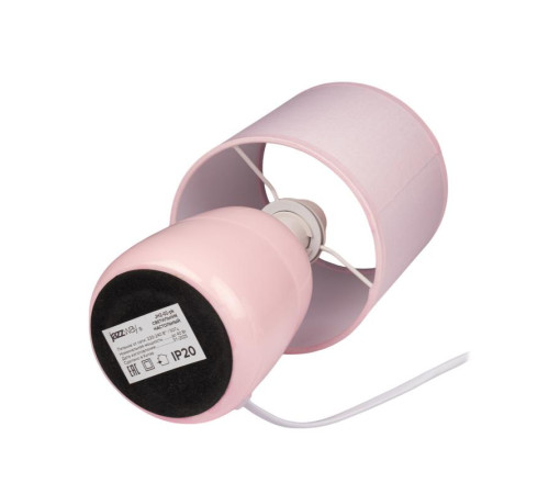 Светильник настольный JH2-02-pk E14 IP20 130х130х255мм керамика; ткань; PVC-пластик роз. JazzWay 5062337