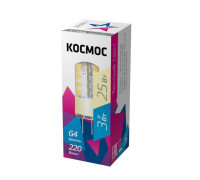 Лампа светодиодная 3Вт 220В G4 3000К КОСМОС LksmLED3wJCG4220v30