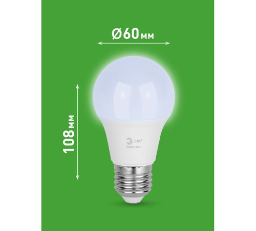 Лампа светодиодная GREEN LINE A60-15W-865-E27 GL 15Вт груша 6500К свет холод. E27 Эра Б0067098