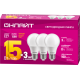 Лампа светодиодная 90 606 OLL-A60-15-230-2.7K-E27-PACK3 ОНЛАЙТ 90606