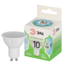 Лампа светодиодная GREEN LINE MR16-10W-840-GU10 GL 10Вт софит 4000К яркий свет бел. GU10 Эра Б0066993