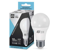Лампа светодиодная LED-MO-12/24В-PRO 10Вт 4000К нейтр. бел. E27 800лм 12-24В низковольтная ASD 4690612006970