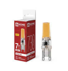 Лампа светодиодная LED-JCD-COB 7Вт 230В G9 4000К 730лм IN HOME 4690612060354