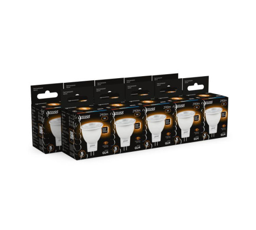 Лампа светодиодная Black 3Вт MR11 софит 3000К тепл. бел. GU4 290лм GAUSS 132517103