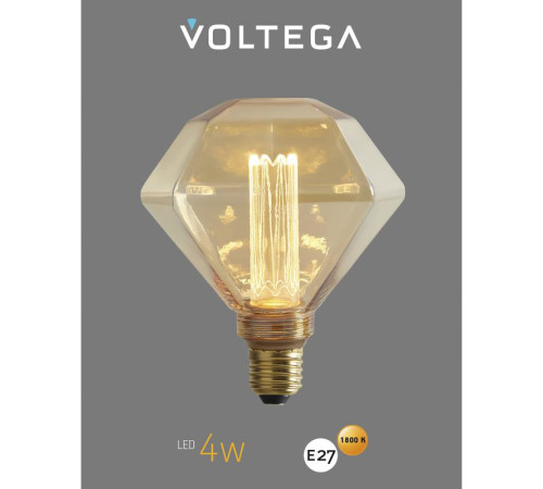 Лампа светодиодная филаментная Loft 271 D125LE 4Вт 1800К E27 Voltega 8562