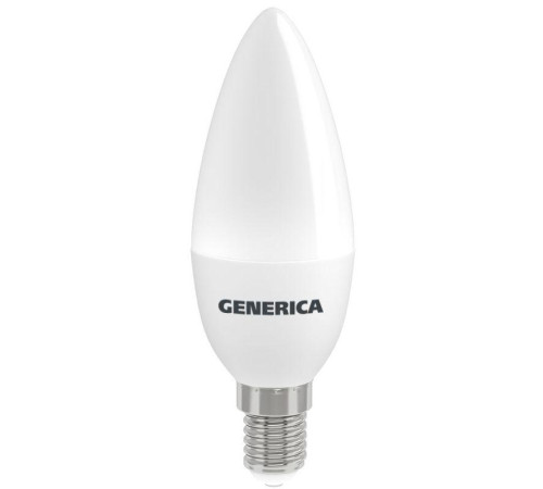 Лампа светодиодная C35 10Вт свеча 6500К E14 230В GENERICA LL-C35-10-230-65-E14-G
