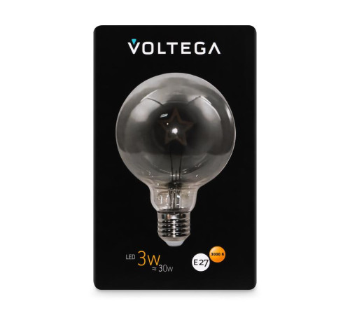 Лампа светодиодная Loft Led G95 3Вт 3000К E27 Voltega 8521