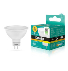 Лампа светодиодная LED3-JCDR/830/GU5.3 3Вт 3000К тепл. бел. GU5.3 215лм 220-240В Camelion 11367