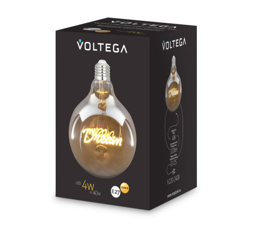Лампа светодиодная Loft Led G125 4Вт 2500К E27 Voltega 8552